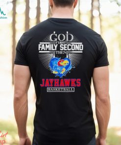 God first family second then Jayhawks basketball 2024 shirt