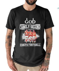 God first family second then chiefs football team signature shirt