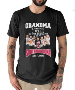 Grandma Doesn’t Usually Yell But When She Does Her South Carolina Gamecocks Basketball Are Playing Shirt