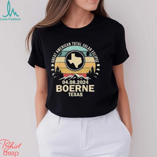 Great American Total Solar Eclipse Boerne Texas Total Solar Eclipse 2024 Shirt