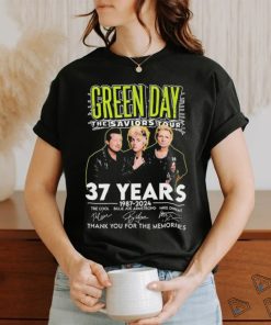 Green Day The Saviors Tour 37 Years 1987 2024 Thank You For The Memories Signatures Shirt