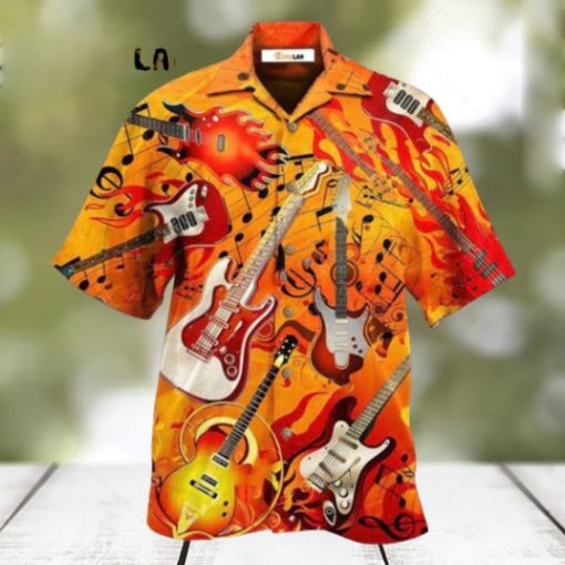 Guitar Is My Life Notes Hawaiian Shirt