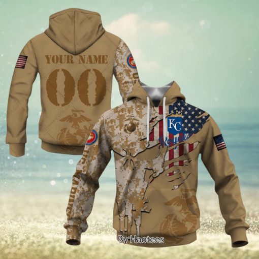HOT MLB Kansas City Royals Marine Camo Hoodie