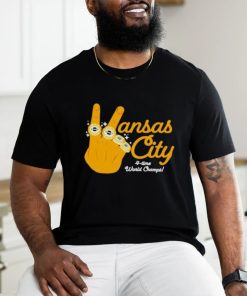 Hand Yellow Kansas City 4 Time World Champs Hand Rings shirt