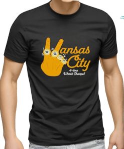 Hand Yellow Kansas City 4 Time World Champs Hand Rings shirt