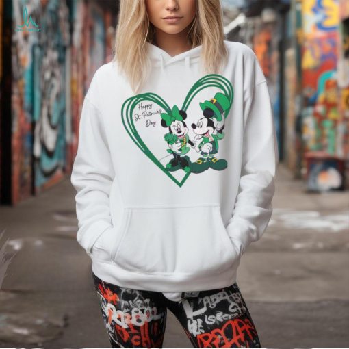 Happy St Patricks Day Mickey Minnie Heart shirt