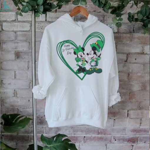 Happy St Patricks Day Mickey Minnie Heart shirt