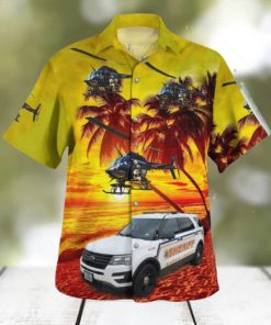 Harris County Texas Harris County Sheriffs Office Car And Bell OH 58A Kiowa Hawaiian Shirt