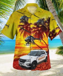 Harris County Texas Harris County Sheriffs Office Car And Bell OH 58A Kiowa Hawaiian Shirt