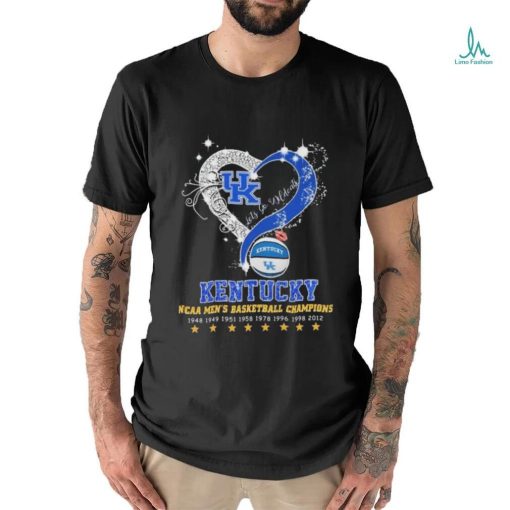 Heart Kentucky Wildcats Let’s Go Wildcats NCAA Men’s Basketball Champions Shirt