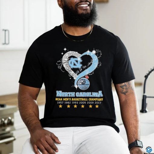 Heart North Carolina Tar Heels Let’s Go Tar Heels NCAA Men’s Basketball Champions Shirt