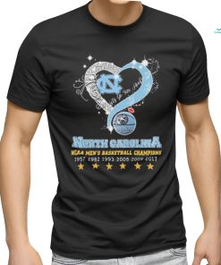 Heart North Carolina Tar Heels Let’s Go Tar Heels NCAA Men’s Basketball Champions Shirt
