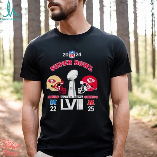 Helmets 2024 Super Bowl LVIII San Francisco 49ers 22 Kansas City Chiefs 25 shirt