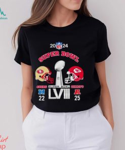 Helmets 2024 Super Bowl LVIII San Francisco 49ers 22 Kansas City Chiefs 25 shirt