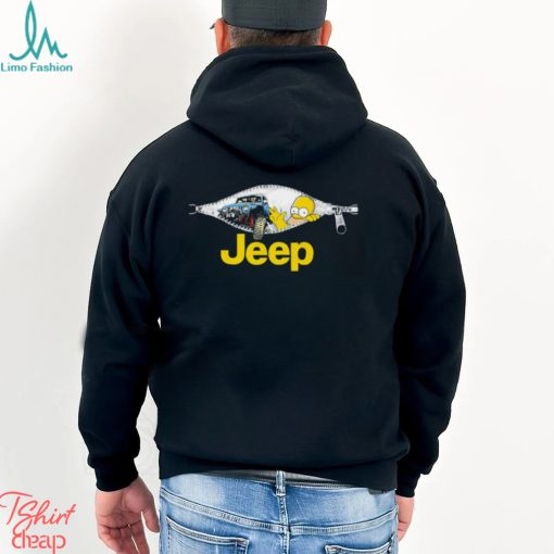 Homer Simpson Jeep Zipper Shirt