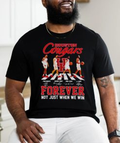 Houston Cougars Men’s Basketball Abbey Road Forever Not Just When We Win Signatures Shirt