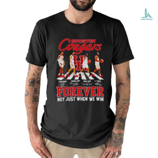 Houston Cougars Men’s Basketball Abbey Road Forever Not Just When We Win Signatures Shirt