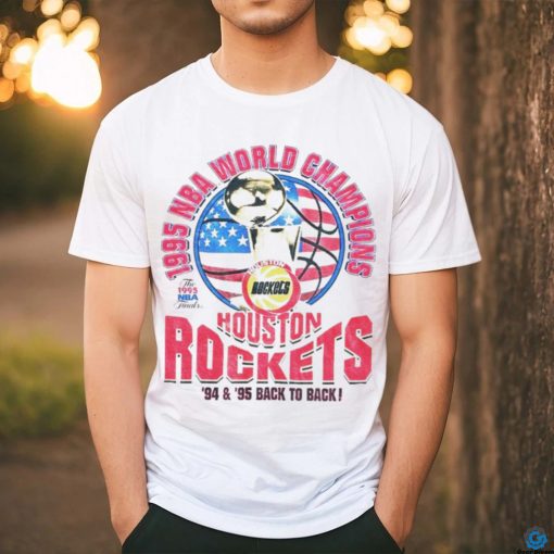 Houston Rockets 1995 NBA World Champions back to back shirt