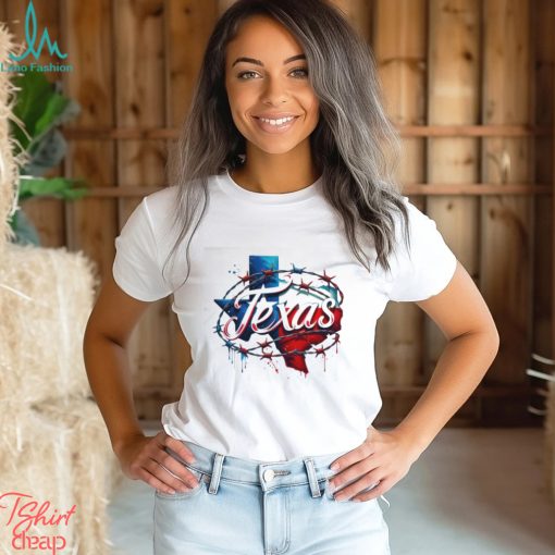 I Stand With Texas Pride Fence Border Wire Shirt