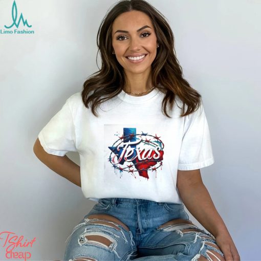 I Stand With Texas Pride Fence Border Wire Shirt