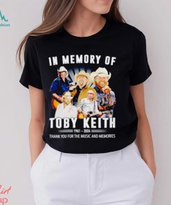 In memory of Toby Keith 1961 2024 thank you for the music and memories shirt
