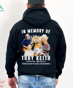 In memory of Toby Keith 1961 2024 thank you for the music and memories shirt