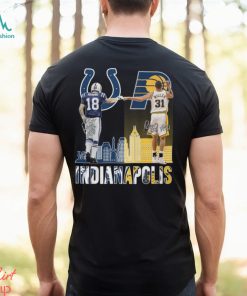 Indianapolis Players 18 Manning and 31 Millers Signatures Shirt