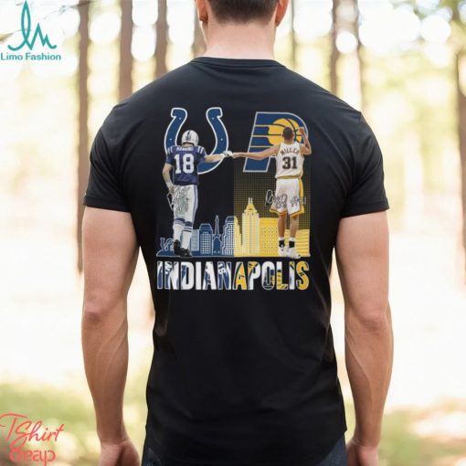 Indianapolis Players 18 Manning and 31 Millers Signatures Shirt