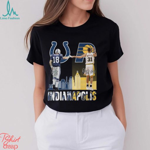 Indianapolis Players 18 Manning and 31 Millers Signatures Shirt