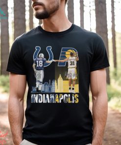 Indianapolis Players 18 Manning and 31 Millers Signatures Shirt