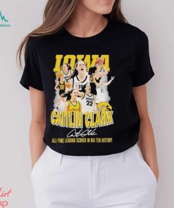 Iowa Hawkeyes Caitlin Clark All Time Leading Scorer Fan 2024 Signature Shirt