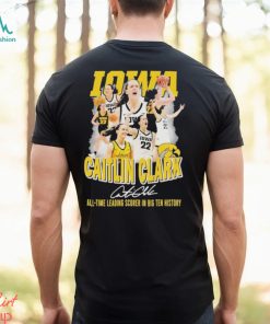 Iowa Hawkeyes Caitlin Clark All Time Leading Scorer Fan 2024 Signature Shirt