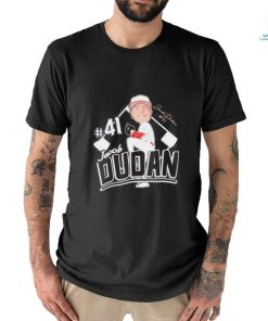 Jacob Dudan pitcher caricature signature shirt
