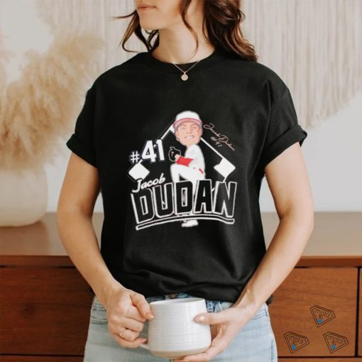 Jacob Dudan pitcher caricature signature shirt