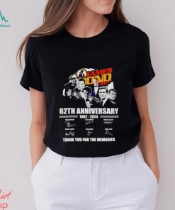 James Bond 62th anniversary 1962 2024 thank you for the memories shirt