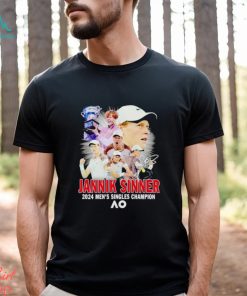 Jannik Sinner 2024 men’s singles Champion signature shirt