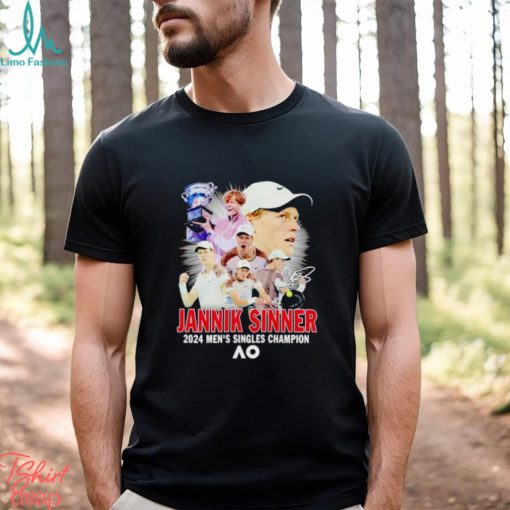 Jannik Sinner 2024 men’s singles Champion signature shirt