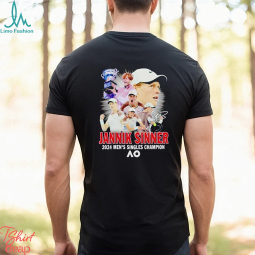 Jannik Sinner 2024 men’s singles Champion signature shirt