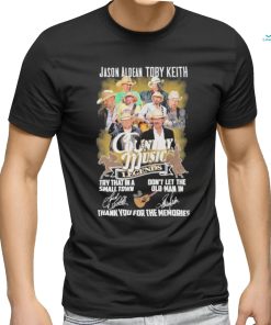 Jason Aldean Toby Keith Country Music Legends Thank You For The Memories T Shirt