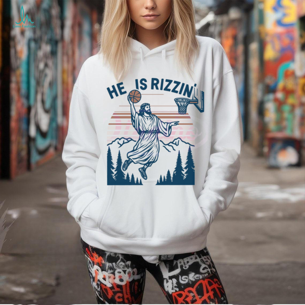 Jesus Basketball Easter He Is Rizzin shirt Jesus Basketball Easter He Is Rizzin shirt