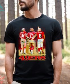 Joe Montana Brock Purdy and Steve Young 49ers signatures shirt