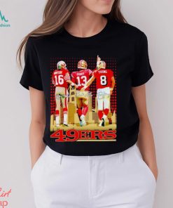 Joe Montana Brock Purdy and Steve Young 49ers signatures shirt