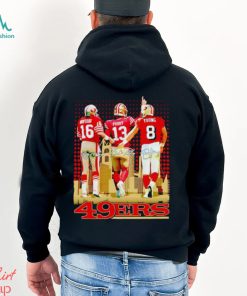 Joe Montana Brock Purdy and Steve Young 49ers signatures shirt