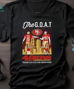 Joe Montana Jerry Rice San Francisco 49ers the goat signatures shirt