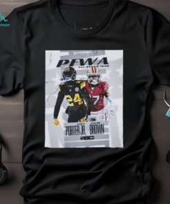 Joey porter jr. and ji’ayir brown pfwa all rookie team shirt