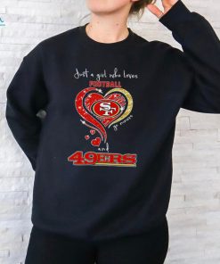 Just A Girl Who Loves Football And 49ers Shirt