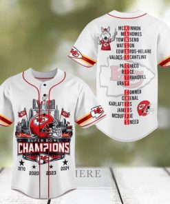 KC Chiefs Las Vegas Super Bowl LVIII Champions Baseball Jersey