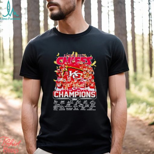 Kansas City Chiefs 2024 Champions signatures shirt