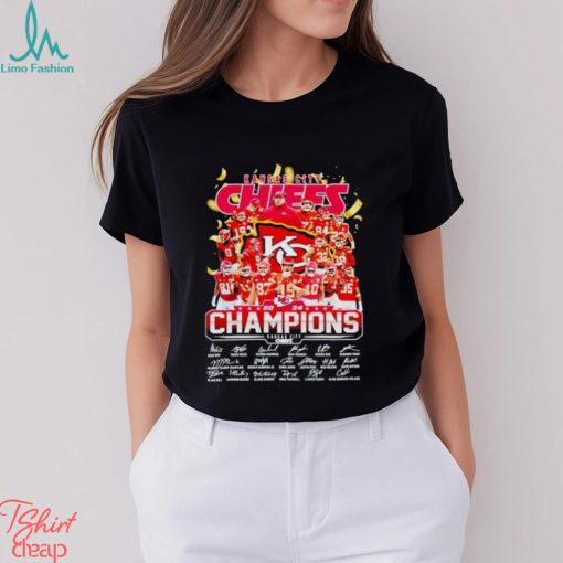 Kansas City Chiefs 2024 Champions signatures shirt