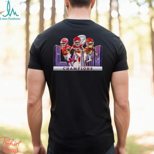 Kansas City Chiefs 2024 Super Bowl LVIII Champions Big Head Players Signatures Merch Essentials T Shirt